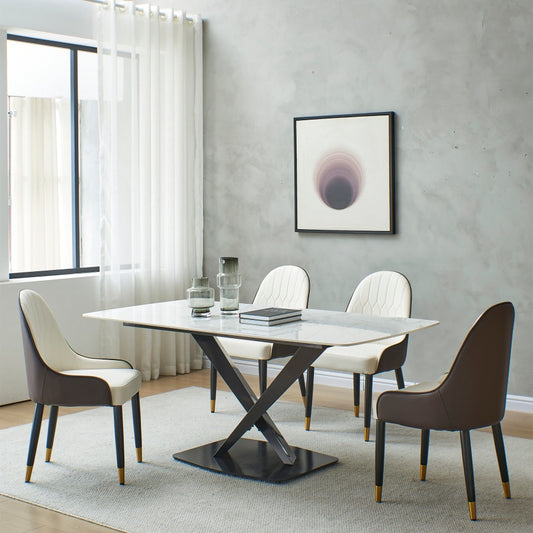 Modern Dining Table with 6 Chairs